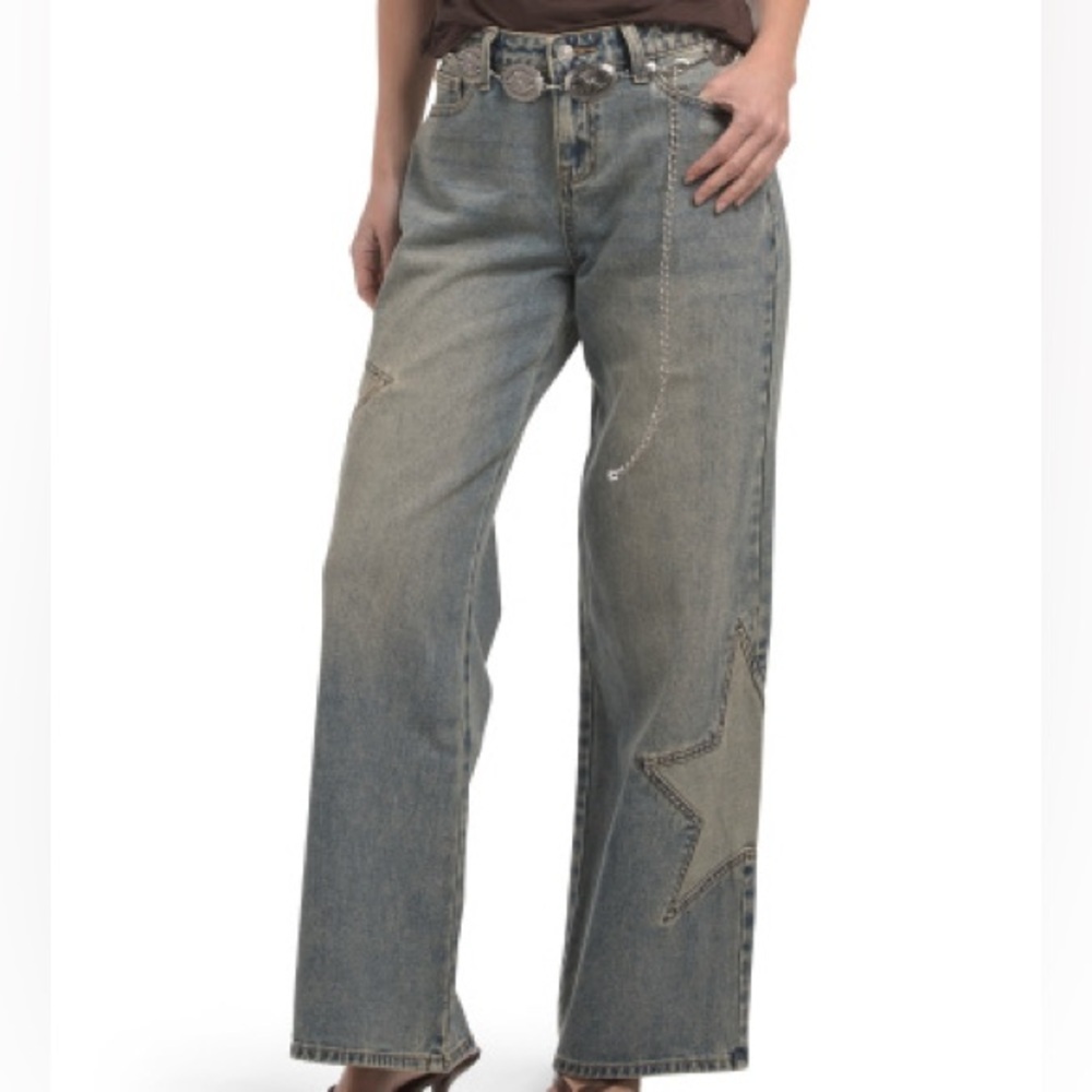 NWT Cali1850 Star Baggy Jeans Size 28